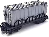 City Güterzug Auto Waggon Bausteine Bausatz, Güterzug Train Karren Modell, Technik City Güterzug Bausatz, Frachtcontainer Güterzug Personenzug Modell Bausteine