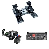 Logitech G Saitek PRO Flight Rudder Pedals + Logitech G Saitek PRO Flight Yoke System + Logitech G Saitek Pro Flight Switch Panel