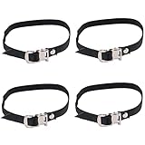 4Pcs Fahrrad Pedale Clips Einstellbare Zehenriemen Nylon Spin Bike Pedal Riemen Übung Fahrrad Anti-Rutsch-Riemen Universal Ersatz Fuß Pedal Teile für Übung Spin Bike und Outdoor-Fahrräder