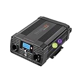Technaxx KFZ Wechselrichter 12V auf 230V Reiner Sinus 2000W / 4000W – TÜV-zertifizierter Auto Spannungswandler mit LC-Display, 2x Schuko&USB-A QC 3.0 + USB-C – Inverter für Camping, Wohnmobil – TE22