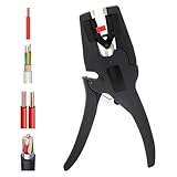 NVGFTG Automatische Abisolierzange Selbsteinstellende Abisolierzangen 2-in-1 Wire Stripper Tool Kabelabisolierer Schwarz für Abisolieren und Schneiden von Drähten von 0,03 bis 10 mm²