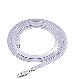 AMTBBK 925 Sterlingsilber-Halsband, Schlange-Kettenverbindungs-Flach Hummer-Haken-Kragen-Halsketten-Frauen-Unisex Lange Halskette Für Männer,50cm