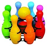 toys4u Mini Bowling Set 8+2 16cm Kegelspiel Kegel Kugel Kinderbowling Kinderkegel