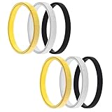 LIUJZZJ 3 Paar Ärmelhalter Anti Rutsch Hülsenhalter Strumpfbänder Stretch Metallarmbänder Metall Elastisch Bracelet Sleeve Holders Armband (Silber Gold Schwarz)