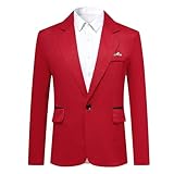 YOUTHUP Herren Sportlich Sakko 1 Knopf Freizeit Leicht Anzugjacke Regular Fit Business Blazer Jacke