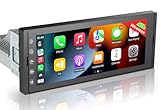 Android Autoradio 1Din mit Bildschirm,Wireless CarPlay & Android Auto Radio Touch Display mit Bluetooth Navi WiFi,FM/AM/RDS Radio