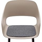 Hey Sign Babila Sitzauflage antirutsch, anthrazit Filz in 5mm Stärke LxBxH 41x36x0,5cm Rückseite anthrazit antirutsch