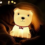 LED Nachtlicht Kinder | Hund Nachttischlampe Baby | Nachtlampe 7 Farben dimmbar USB Silikon Touch Tischlampe | Kinderlampe Schlaflicht für Schlafzimmer Wohnzimmer Kinderzimmer | Geschenk für Kinder