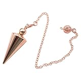 Hahhhha Kupferpendel für Wahrsagung, spiritueller Punkt, Reiki, Kupferkegel, Anhänger, Wahrsagung, Heilung, Wünschelruten, Pendel, Metallpendel, Spirituelles Punktpendel