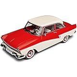 KK-Scale Ford Taunus 17M P2 Barocktaunus Rot Weiss Beige 1957-1960 1/18 Modell Auto mit individiuellem Wunschkennzeichen