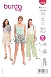 Burda Style Katalog-Schnittmuster Luftige Hosen in verschiedenen Längen | Damen, Gr. 34-48 | Nählevel: Sehr leicht #6008