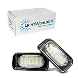 LIGHTWORLD24 LED Kennzeichenbeleuchtung Glühbirnen Nummernschildbeleuchtung Lampe mit CanBus 6000K Xenon für 2000-2007 C-Klasse W203 4-Türer Limousine 2er Set