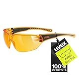 uvex sportstyle 204 - Sportbrille für Damen und Herren - 100% UVA-, B, C Schutz - druckfreier Sitz & perfekter Halt - orange/orange - one size