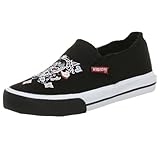 Vision Street Wear Cali Skull Slipons, Größe 35, Schwarz, Schwarz , 34.5 EU
