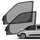 Opaltool Magnetisches Seitenfenster Insektenschutznetz für Citroen Berlingo Peugeot Partner 1996-2025, Elastische Auto Sonnenblende Seitenfenster für UV-Sonnenschutz & Privatsphärenschutz