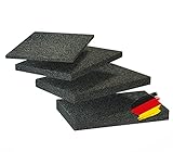 BAUHELD® Terrassenpads 90x60x 6mm [40 Stück] Hochwertige Bautenschutzmatte aus Gummi-Granulat [Made in Germany] Als Unterleg-Platten für Terrassenfliesen, WPC Terrassen-Dielen, Stelzlager, Balkon