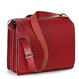 Jahn-Tasche â€“ GroÃŸe Aktentasche/Lehrertasche GröÃŸe XL aus Leder, Helles Kirsch-Rot, Modell 676