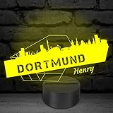aina Dortmund Skyline Geschenke Fanartikel mit Namen Gravur 3D LED Lampe