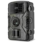 HSSNS Wildkamera, 60MP 4K Video Wildtierkamera, 0,1 Sekunden ausgelöste IP66 wasserdichte Wildkamera mit Nachtsicht und Infrarotfunktion zur Tierüberwachung