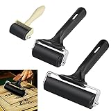 DECARETA 3 Stücke Gummiwalze Gummi Walzen Linoldruck Farbwalze 3,5cm/6cm/10cm Malerwalze Gummirolle Maler Gummi Farbroller Brayer Roller für Tintenfarbblock, Stempeln, Drucken, Tapeten Kunsthandwerk