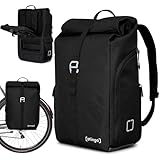 otinga® Flip V3 Fahrradtasche Rucksack [34L Volumen] für jeden Gepäckträger I Stylische Gepäckträgertasche mit Rucksack - in 3 Sekunden umgebaut I Wasserdichter Fahrradrucksack Gepäckträger