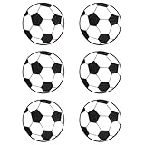 6 Stück Fußball Patch, Fussball Bügelbild zum Aufbügeln, Fussball Aufnäher Aufnähen, Bestickte Aufnäher Bügelflicken mit Fußballmotiv, für Textilien - Kleidung, Jeans, Taschen, Dekoration(6.9cm)
