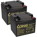 2X AGM 12V / 50Ah Blei-Akku - zyklenfest kompatibel WP50-12NE MP50-12C, 12LCP-50, REC50-12I AKKUman Set