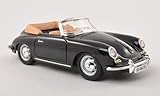 Porsche 356 B Cabriolet, schwarz, 1961, Modellauto, Fertigmodell, Bburago 1:24