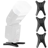 ECENCE 3X Blitzstandfuss mit integriertem 1/4 Zoll Stati Universal für Standard ISO Blitzschuh z.B. kompatibel mit Nikon Canon Olympus Panasonic Pentax Sigma Metz Nissin Yongnuo