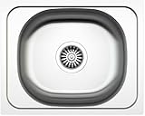 Premium Edelstahl Einbauspüle – Moderne, langlebige & pflegeleichte Küchenspüle mit satinierter Oberfläche & Siphon-Set, ideal für Küche, Gewerbe & Gastronomie (50x40x13)