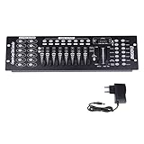UKing DMX Controller, 192 Kanäle DMX512 Controller Konsole 240 Szenen für MINI DMX-Controller DMX-Lichtpult Party DJ Disco Moving Head Licht Bühnen Lampe Operator Ausrüstung (Schwarz)