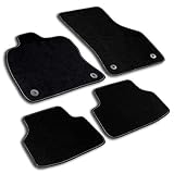 Bär-AfC Auto Fußmatten Basic passend für Chrysler Sebring Cabrio JR 2000-2004, Autoteppiche Nadelvlies Schwarz, Rand Kettelung Schwarz, Set 4-teilig, CR00472