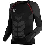 WÜRTH MODYF Unterwäsche Long Sleeve Basic schwarz rot - Größe S/M