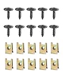 Flaconi 20PCS Stoßstangen-Clips Autozubehör,Kotflügel Clip Blechmuttern Befestigungsclips für Radlaufabdeckung,Unterboden Unterfahrschutz Schraube U Typ Schrauben,Ersetzt für N90974701