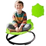 Crubel Spinning Chair für Autismus, Sensory Spinning Chair mit Anti-Rutsch-Basis, Autismus Drehsitz & Sit and Spin für Kinder - 220 lbs Kapazität, Sensory Integration Training Tool（WG-Grün）