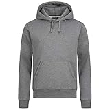 Basisstoff 36N3 Hudie Herren Kapuzen Pullover Hoody New Dunkelgrau Gr. L