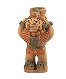 Tumia LAC Xipe Totec Azteken-Keramikfigur – Fair Trade aus Mexiko – für den Innen- und Außenbereich geeignet, 11 x 20 cm (L x H)