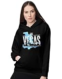 BLAK TEE Damen Las Vegas USA Skyline Kapuzenpullover S