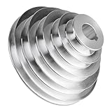 SWAWIS 5 Schlitz Pagode Riemenscheibe, 24mm Bohrung, 54mm-150mm Außendurchmesser, 5 Schritt Riemenscheibe Aluminium für A Type V-förmige Riemen, 12,7 mm Gurtbreite
