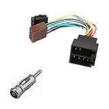 Audioproject A200 - Autoradio Radioadapter SET Universal Radioadapter + Antennenadapter DIN ISO Klemme 15 + 30 steckbar Verlängerung Radio Adapter Stecker