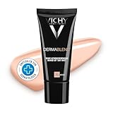 Vichy Dermablend, Teint-korrigierendes Make-up, Foundation bei empfindlicher und unreiner Haut, Ohne Maskeneffekt, Parfümfrei, Farbton: 30 beige, 30 ml