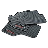 Skoda 5E4061500B Fußmatten Allwetterfussmatten Gummimatten, schwarz mit rotem Octavia Schriftzug, Nicht für Mild-Hybrid