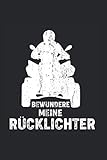 Skizzenbuch BEWUNDERE MEINE RÜCKLICHTER: Quad I Zeichenblock I 100 Seiten