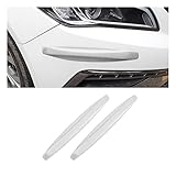 Adunsiaoto 2 Stück Universal Anti-Collision Patch Auto Stoßstange, Kohlefaser Autos Tür Bump Protector Aufkleber für Auto SUV, Auto Türkantenschutz Aufkleber(Grau)