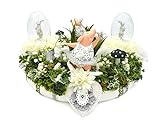 Osterkranz Frühlingsdeko SCHWERELOS weiß grün Landhaus Frühlingskranz Hasen Shabby Ballerina Osterdeko Tischkranz Ostergesteck