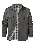 Svanco Hemdjacke Herren Leichte Sommerjacke Kariertes Futter Jacken Karo Übergangsjacke Cargo Cowboy Jacke Mit Mehreren Taschen