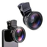 2 in 1 Handy Objektiv,0.45X Weitwinkelobjektiv und 15X Makroobjektiv,Handy Objektiv,Makro Objektiv Handy,Objektiv Für Handy,Handy Kamera Objektiv,für iPhone Android Meisten Handys und Tablets