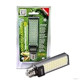 Exo Terra energieeffiziente LED Lampe Forest Canopy, für das Wachstum von tropischen Pflanzen, für Terrarien, mit integriertem Vorschaltgerät, 8W, E27, 6500 K, 1 Stück (1er Pack)