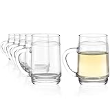 Stölzle Lausitz Weinkanne OHNE WEINLAUB Trinkgläser Set 250 ml / 6er Set Gläser mit Henkel/Glaskrug geeignet als Limonadenglas, Bowlegläser, Weinschorle Gläser und für Obstweine