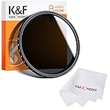 K&F Concept® Slim HD Neutrale Dichte Graufilter 52mm Variabler ND Filter ND2 ND400 mit Reinigungstuch